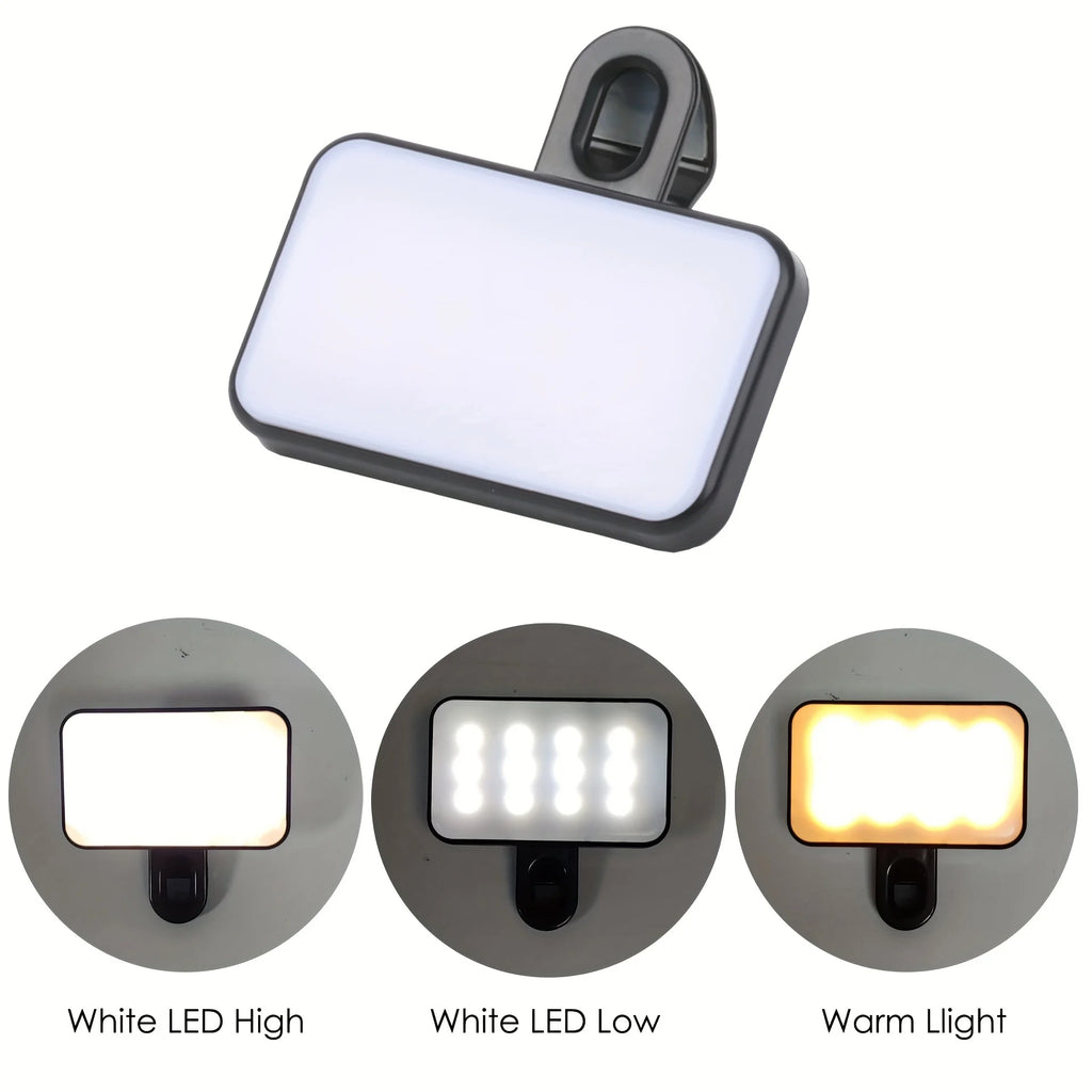 Mini Foco LED Recargable – Luz de Relleno para Móvil y Portátil