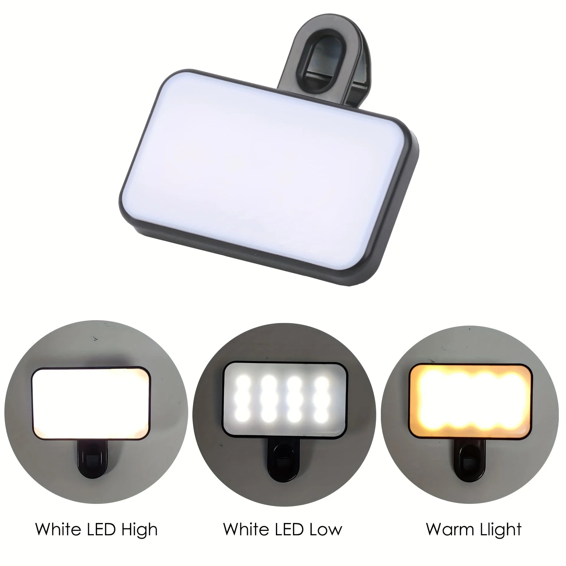 Mini Foco LED Recargable – Luz de Relleno para Móvil y Portátil