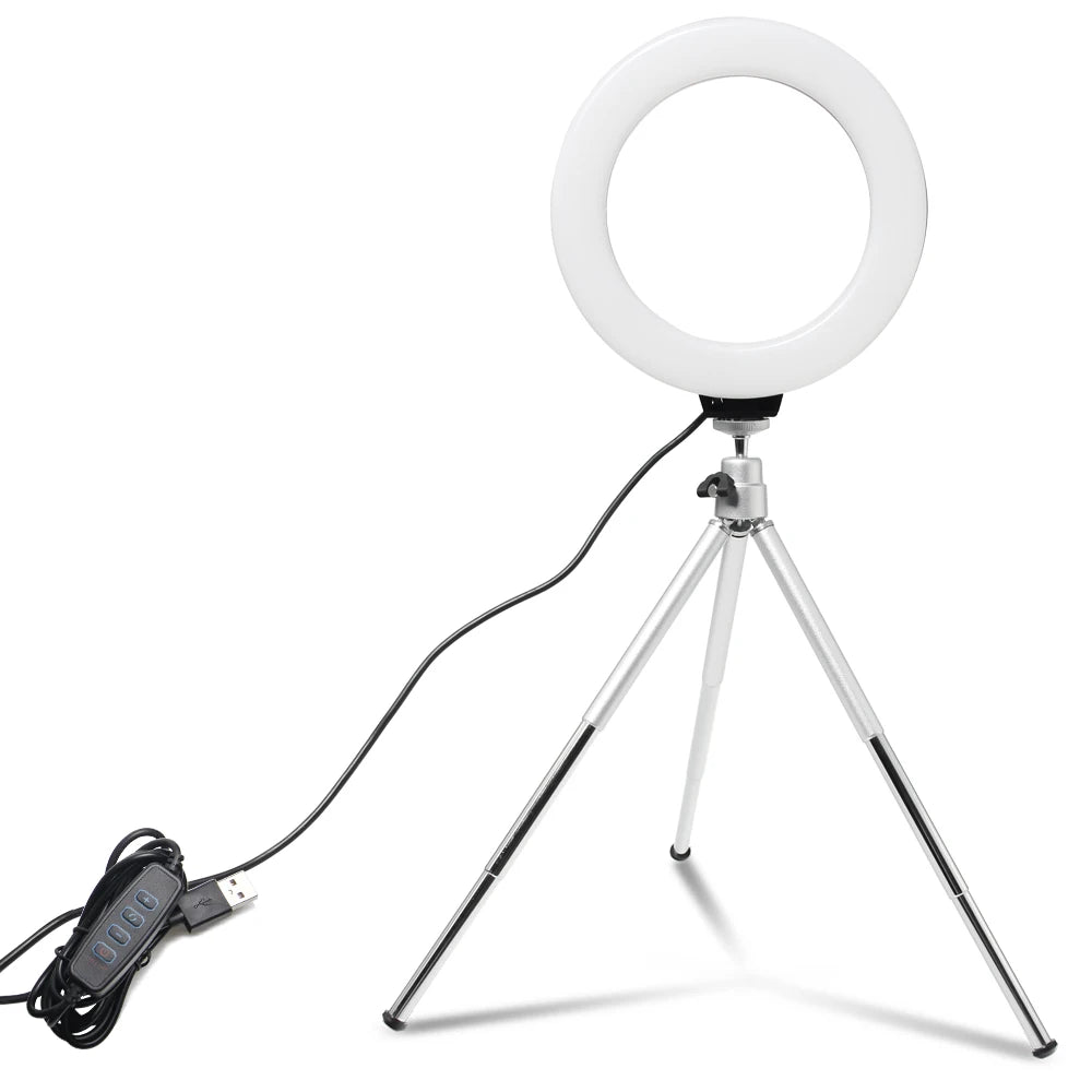 Anillo de Luz LED 6" para Creadores – Setup Compacto