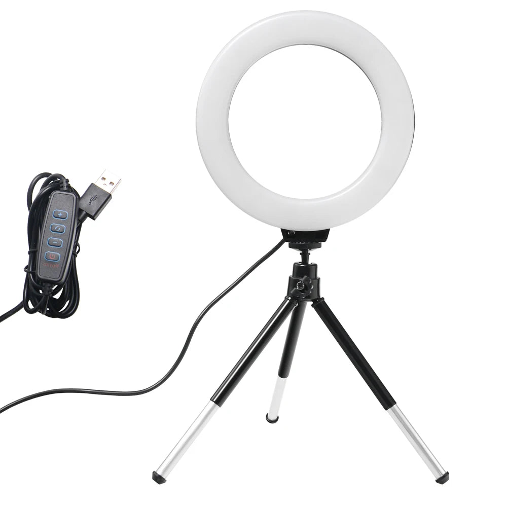 Anillo de Luz LED 6" para Creadores – Setup Compacto