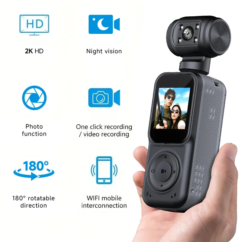 Mini Cámara de Vlog "Hands-Free" – Micro Orientable y Clip para Ropa