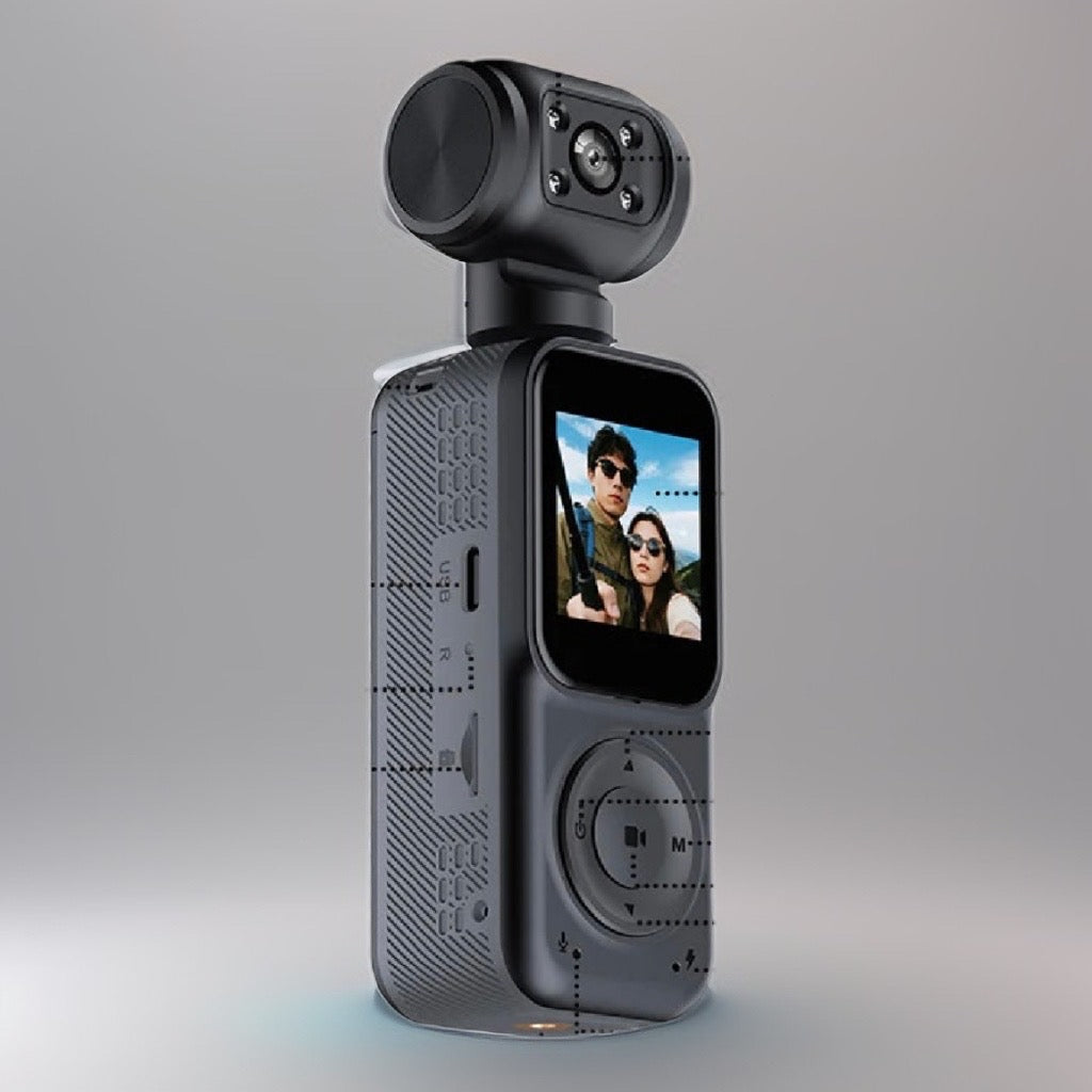 Mini Cámara de Vlog "Hands-Free" – Micro Orientable y Clip para Ropa