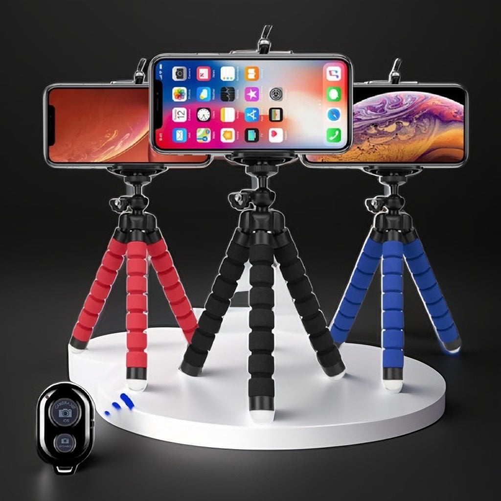 Mini Trípode Flexible "Octo-Pod" – Soporte Articulado para Smartphone y Cámara