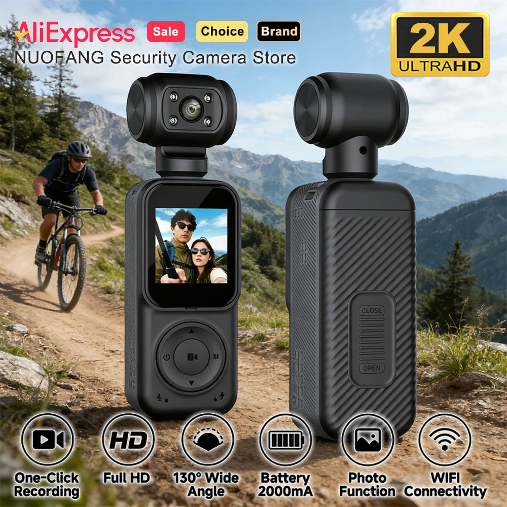 Cámara de Acción "MotoVlog Pro" – Resolución 4K y Soporte para Casco