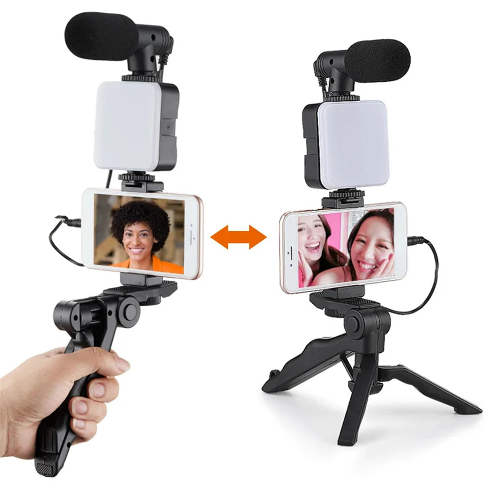 Kit Influencer "Viral Start" – Trípode, Micro y Foco LED Pro
