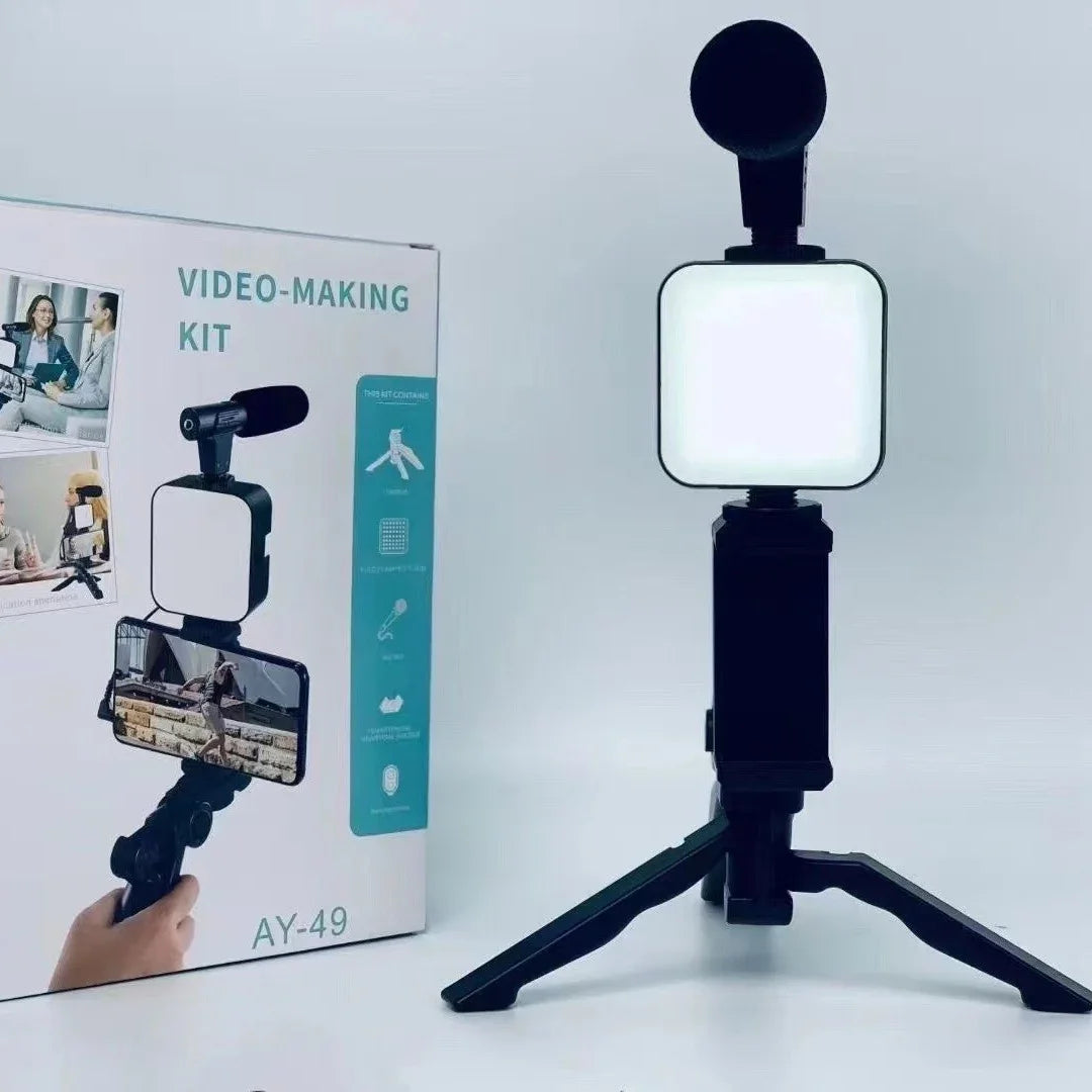 Kit Influencer "Viral Start" – Trípode, Micro y Foco LED Pro