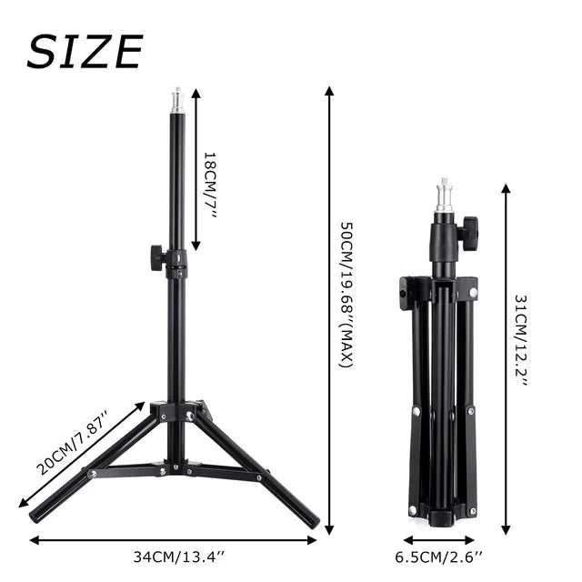 Aro de Luz Pro YM200 20W: Recargable y Portátil para Selfies Perfectas