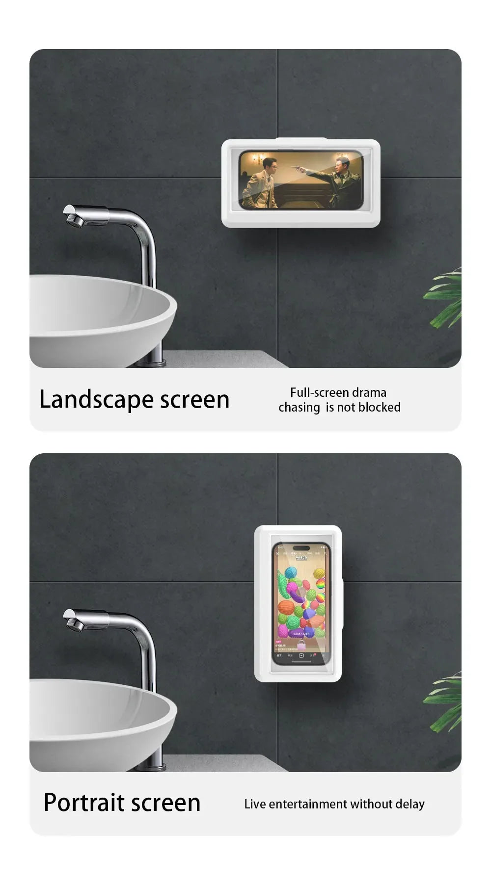 Funda Impermeable y Antivaho de Pared para Ducha