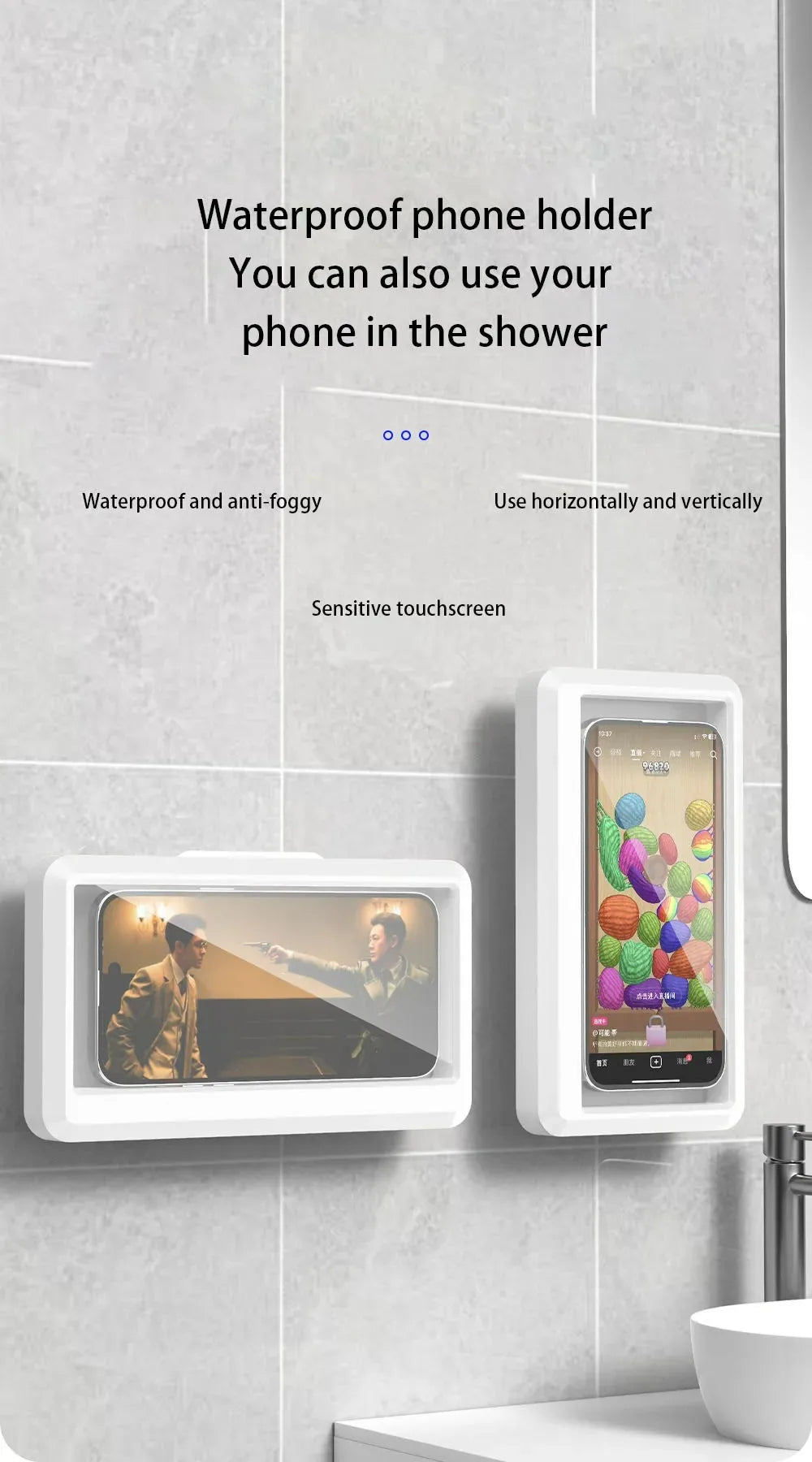 Funda Impermeable y Antivaho de Pared para Ducha
