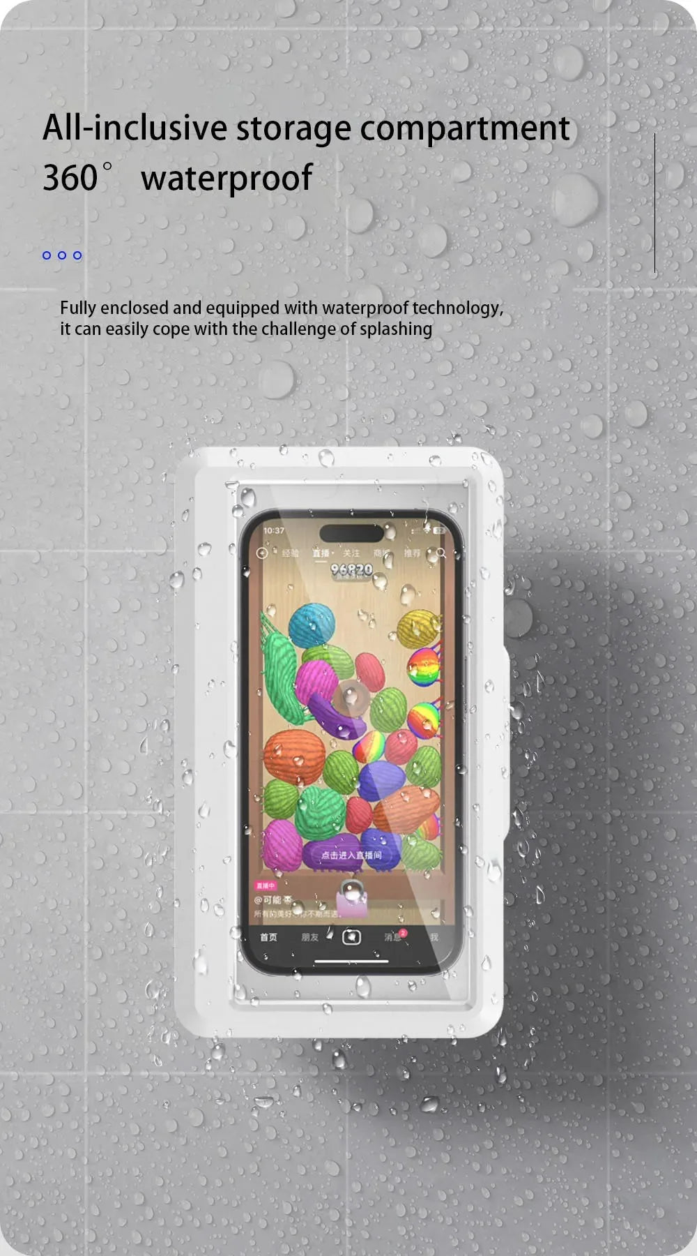 Funda Impermeable y Antivaho de Pared para Ducha