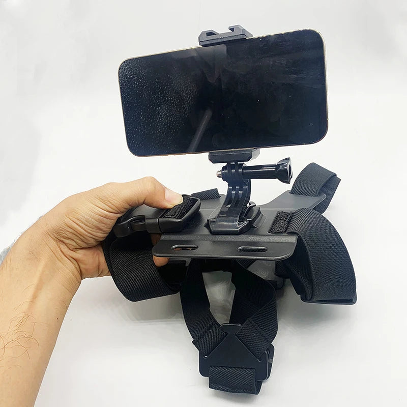 Soporte ajustable para teléfono en el pecho