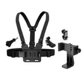 Arnés de Pecho Ajustable para Smartphone y Action Cam - Grabación POV Manos Libres