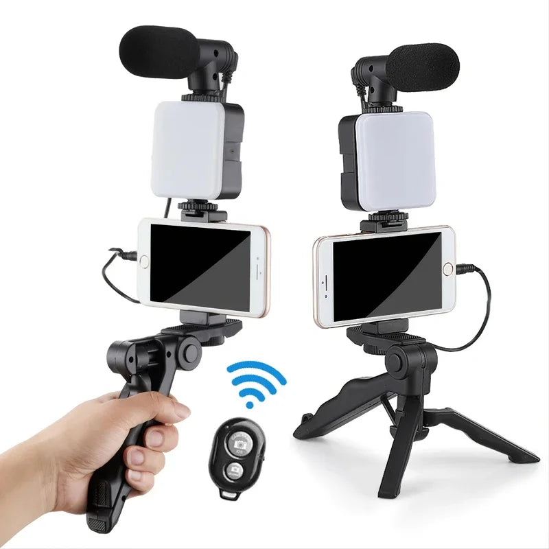 Kit Influencer "Viral Start" – Trípode, Micro y Foco LED Pro