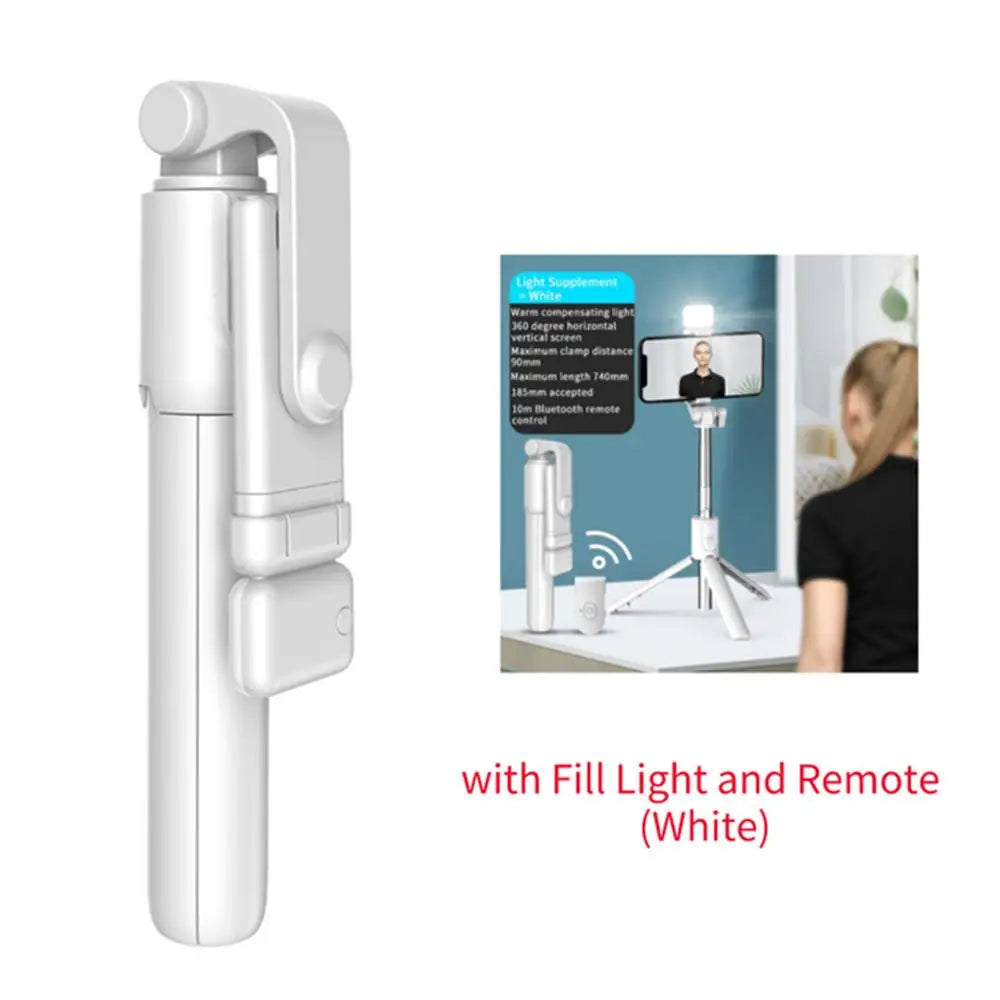Trípode Inteligente F16: Luz de Relleno y Control Inalámbrico