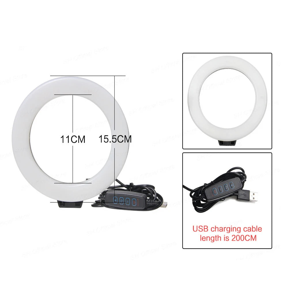 Anillo de Luz LED 6" para Creadores – Setup Compacto